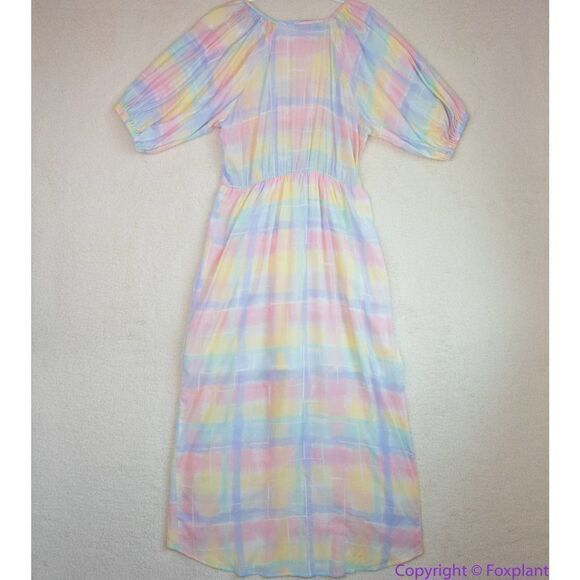 Eloquii Full Sleeve Wrap Dress‎ rainbow color tie-dye, 28 - Picture 8 of 16